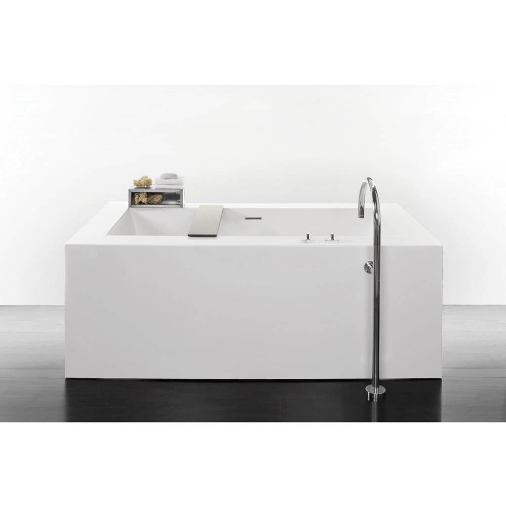 Wet Style BC1005-WHNT Cube Bath 66 X 36 X 24 - 2 Walls - Built In Nt O/F Wh Drain - Parent