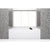 Wet Style BC1206-R-WHNT Cube Bath 66 X 32 X 19.75 - 3 Walls - R Hand Drain - Built In Nt O/F Wh Drain