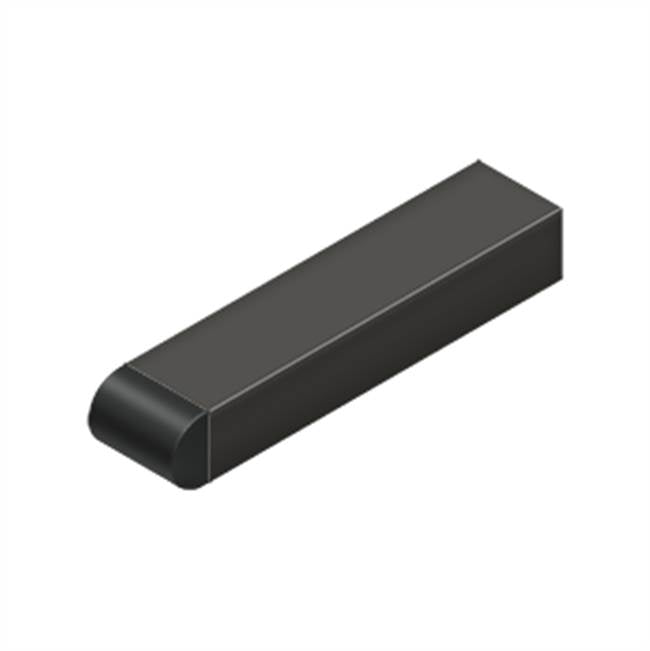 Deltana BDSR40 4 Contemporary Half-Cylinder Tip Baseboard Bumper, Solid Brass - Parent
