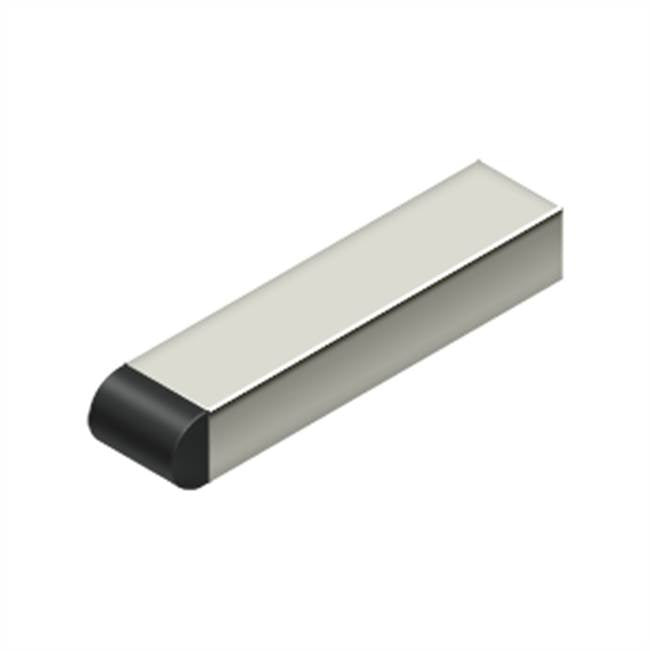 Deltana BDSR40 4 Contemporary Half-Cylinder Tip Baseboard Bumper, Solid Brass