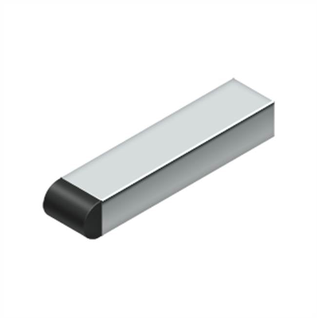 Deltana BDSR40 4 Contemporary Half-Cylinder Tip Baseboard Bumper, Solid Brass