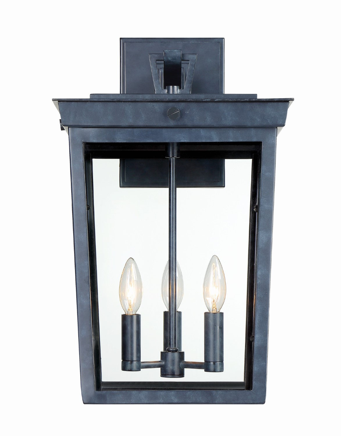 Crystorama BEL-A8063-GE Belmont 3 Light Outdoor Wall Mount - Graphite