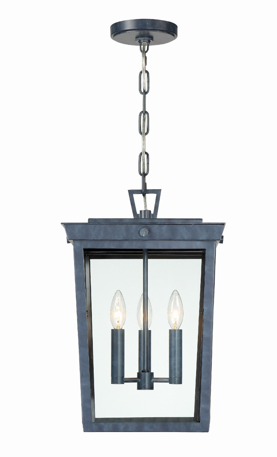 Crystorama BEL-A8065-GE Belmont 3 Light Outdoor Pendant - Graphite