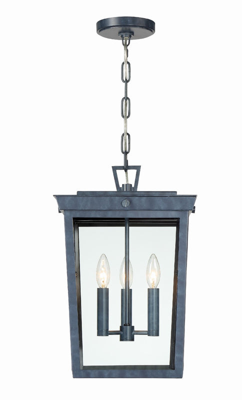 Crystorama BEL-A8065-GE Belmont 3 Light Outdoor Pendant - Graphite
