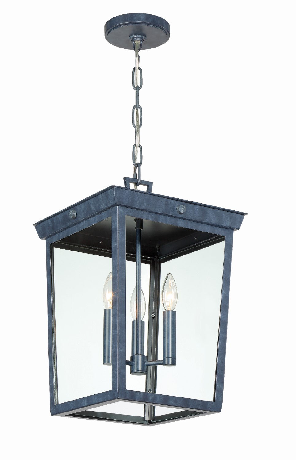 Crystorama BEL-A8065-GE Belmont 3 Light Outdoor Pendant - Graphite