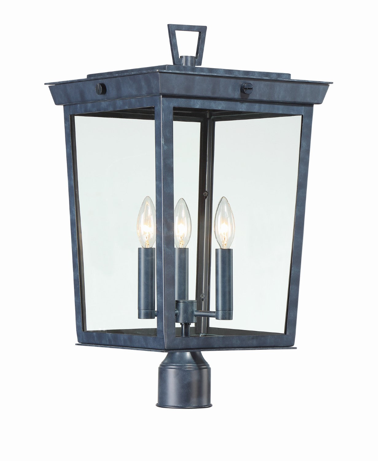 Crystorama BEL-A8069-GE Belmont 3 Light Outdoor Lantern Post - Graphite