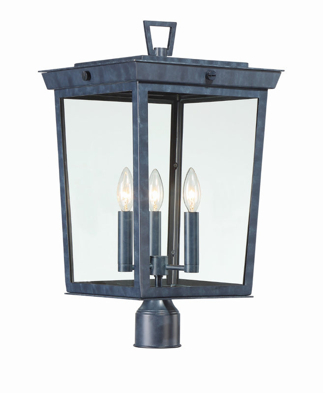 Crystorama BEL-A8069-GE Belmont 3 Light Outdoor Lantern Post - Graphite