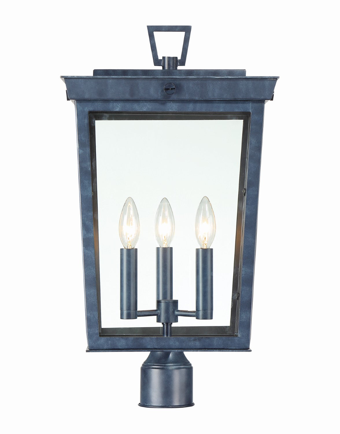 Crystorama BEL-A8069-GE Belmont 3 Light Outdoor Lantern Post - Graphite