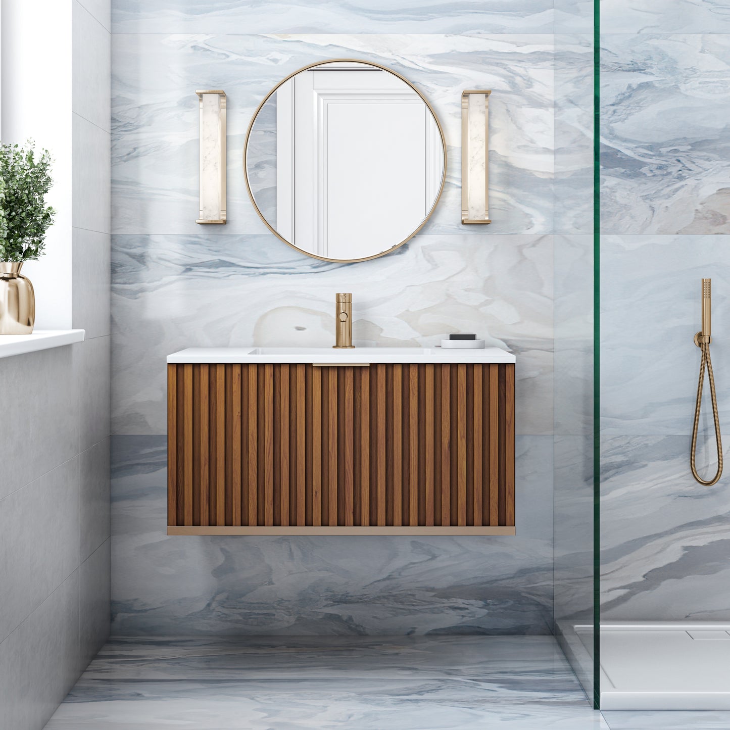 Bemma Terra 36 In. W Wallmount Bath Vanity Top