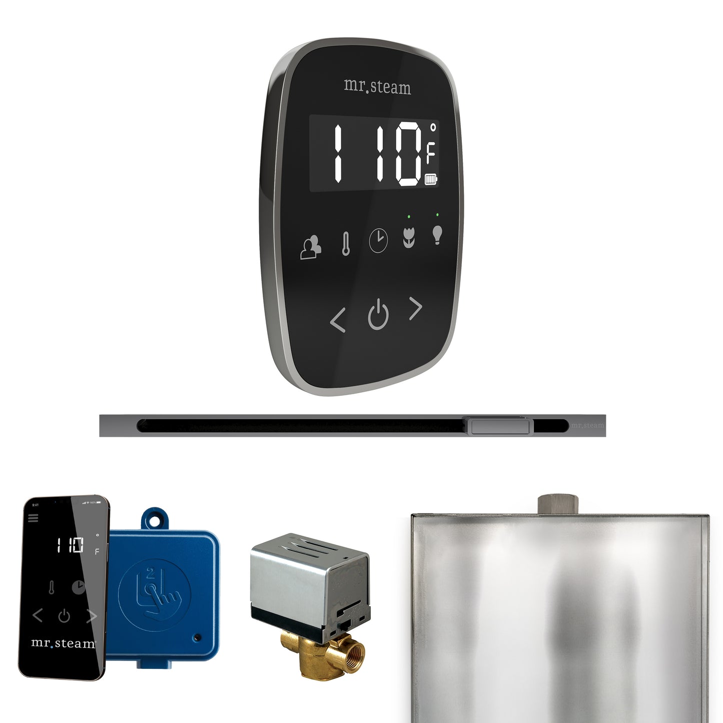 Mr. Steam BFL ButlerFlex Steam Shower Control Package with TempoFlex Control and Linear Steamhead