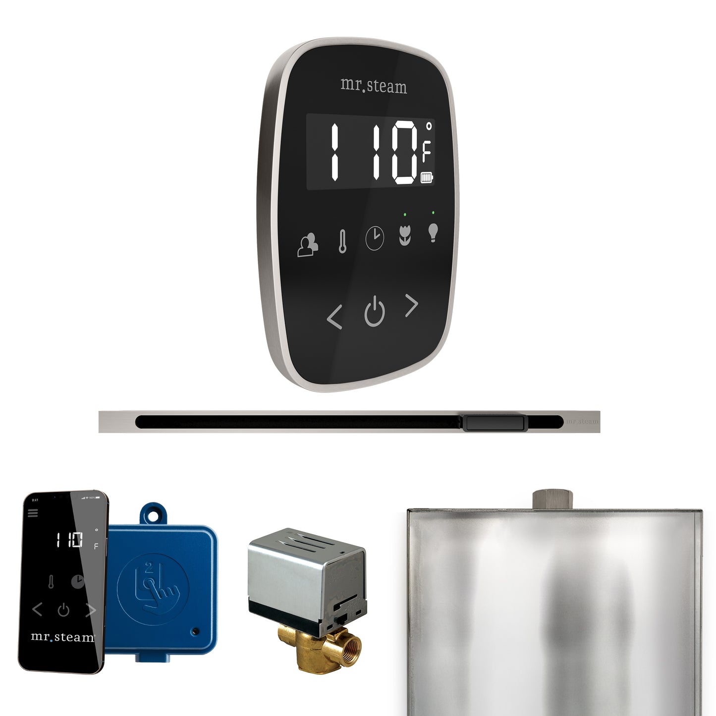 Mr. Steam BFL ButlerFlex Steam Shower Control Package with TempoFlex Control and Linear Steamhead