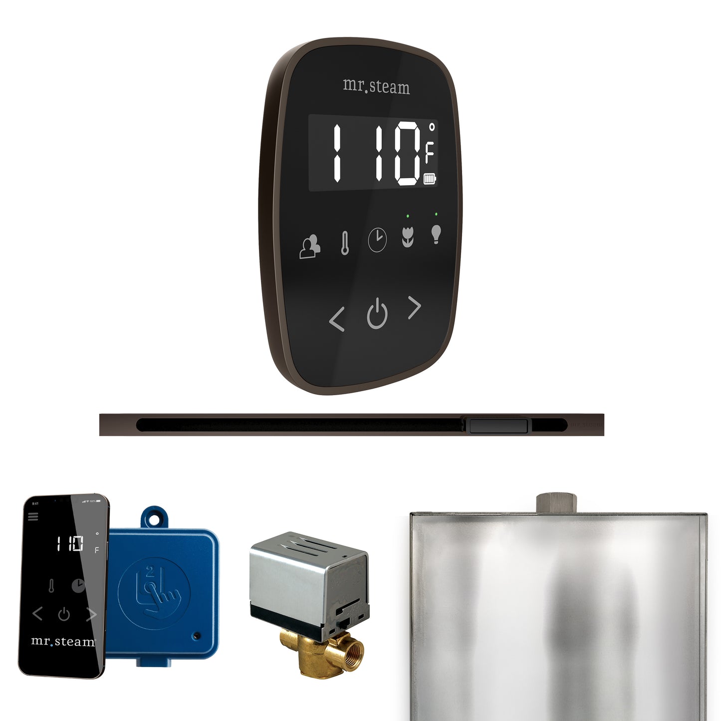 Mr. Steam BFL ButlerFlex Steam Shower Control Package with TempoFlex Control and Linear Steamhead