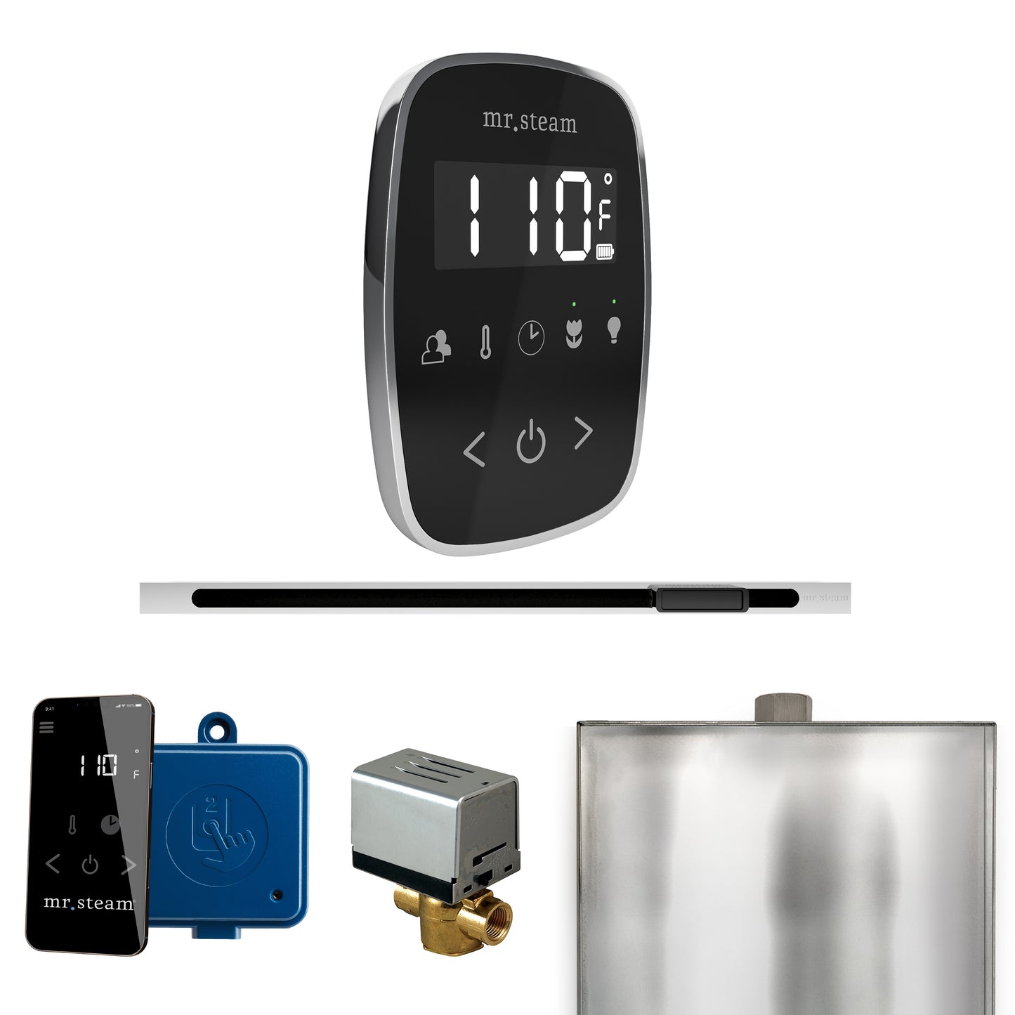 Mr. Steam BFL ButlerFlex Steam Shower Control Package with TempoFlex Control and Linear Steamhead