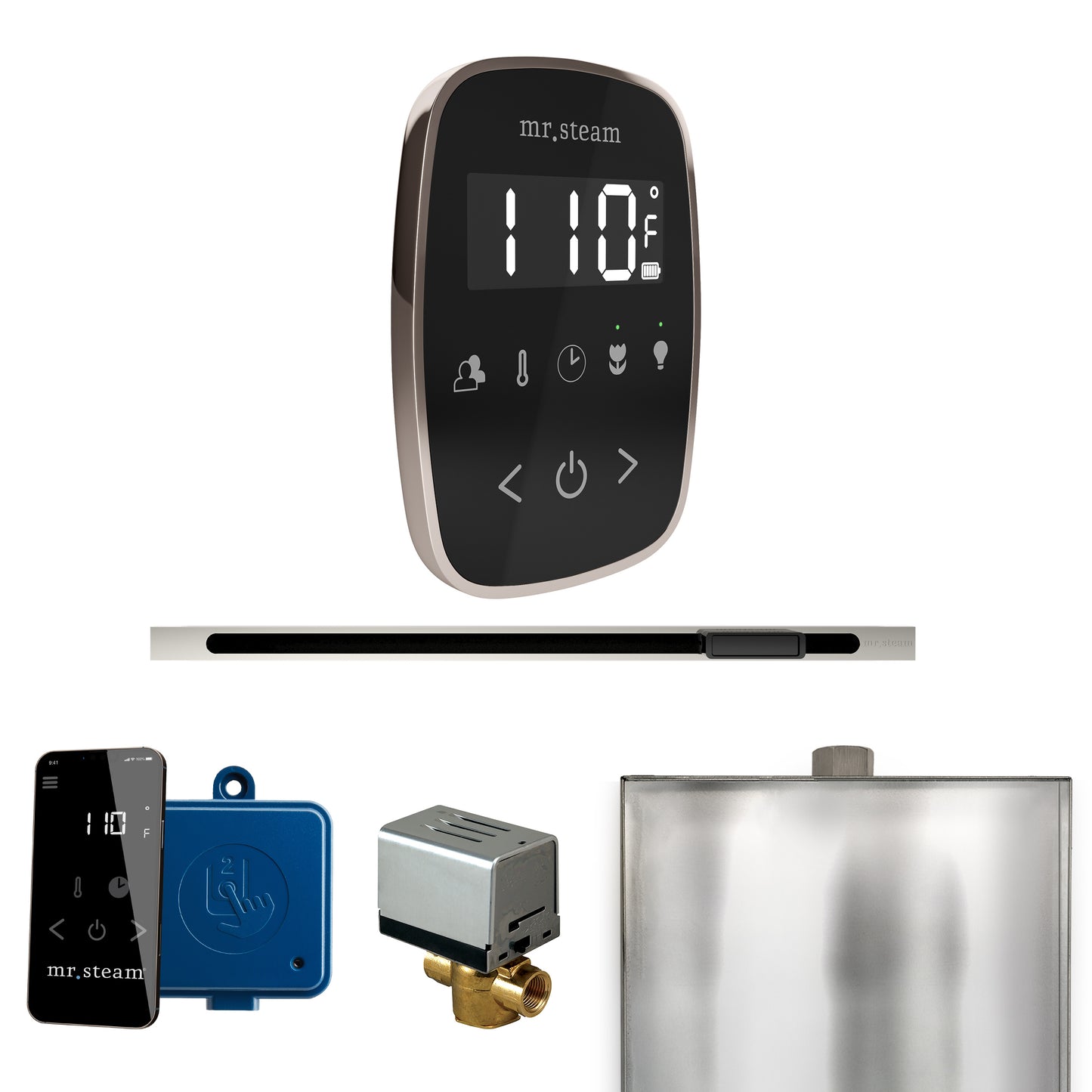 Mr. Steam BFL ButlerFlex Steam Shower Control Package with TempoFlex Control and Linear Steamhead