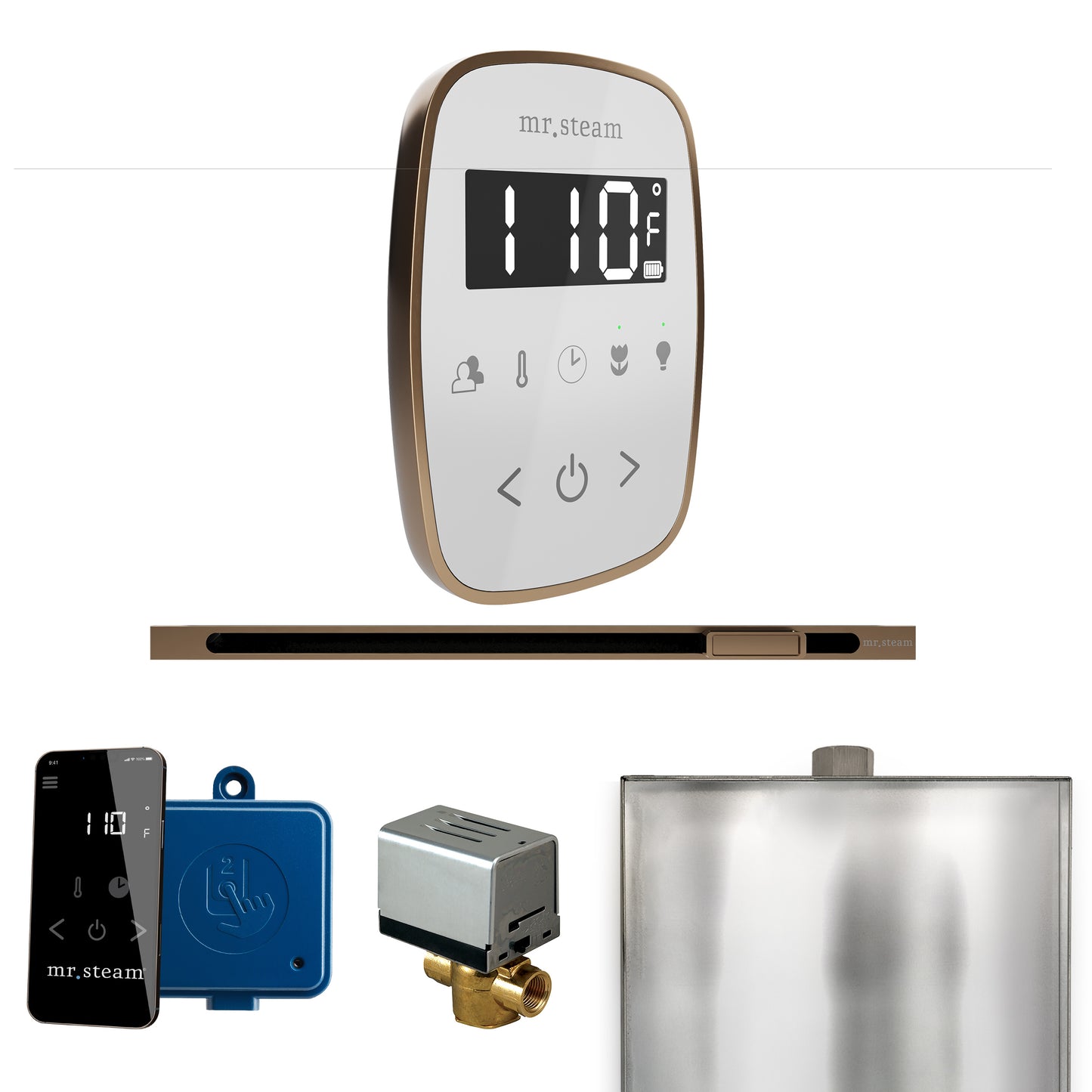 Mr. Steam BFL ButlerFlex Steam Shower Control Package with TempoFlex Control and Linear Steamhead