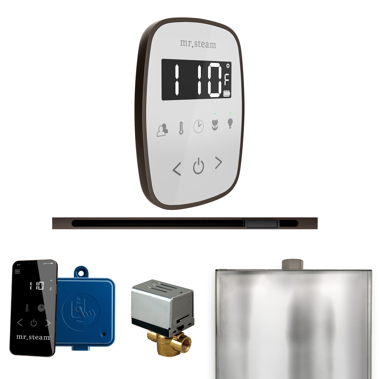 Mr. Steam BFL ButlerFlex Steam Shower Control Package with TempoFlex Control and Linear Steamhead