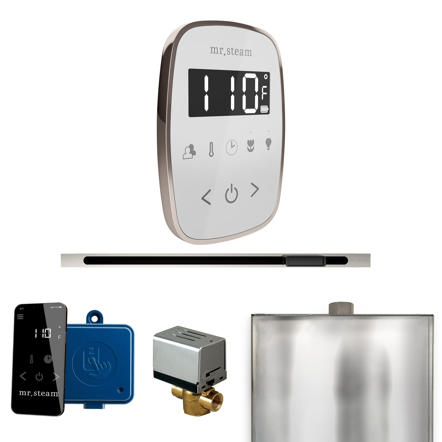 Mr. Steam BFL ButlerFlex Steam Shower Control Package with TempoFlex Control and Linear Steamhead