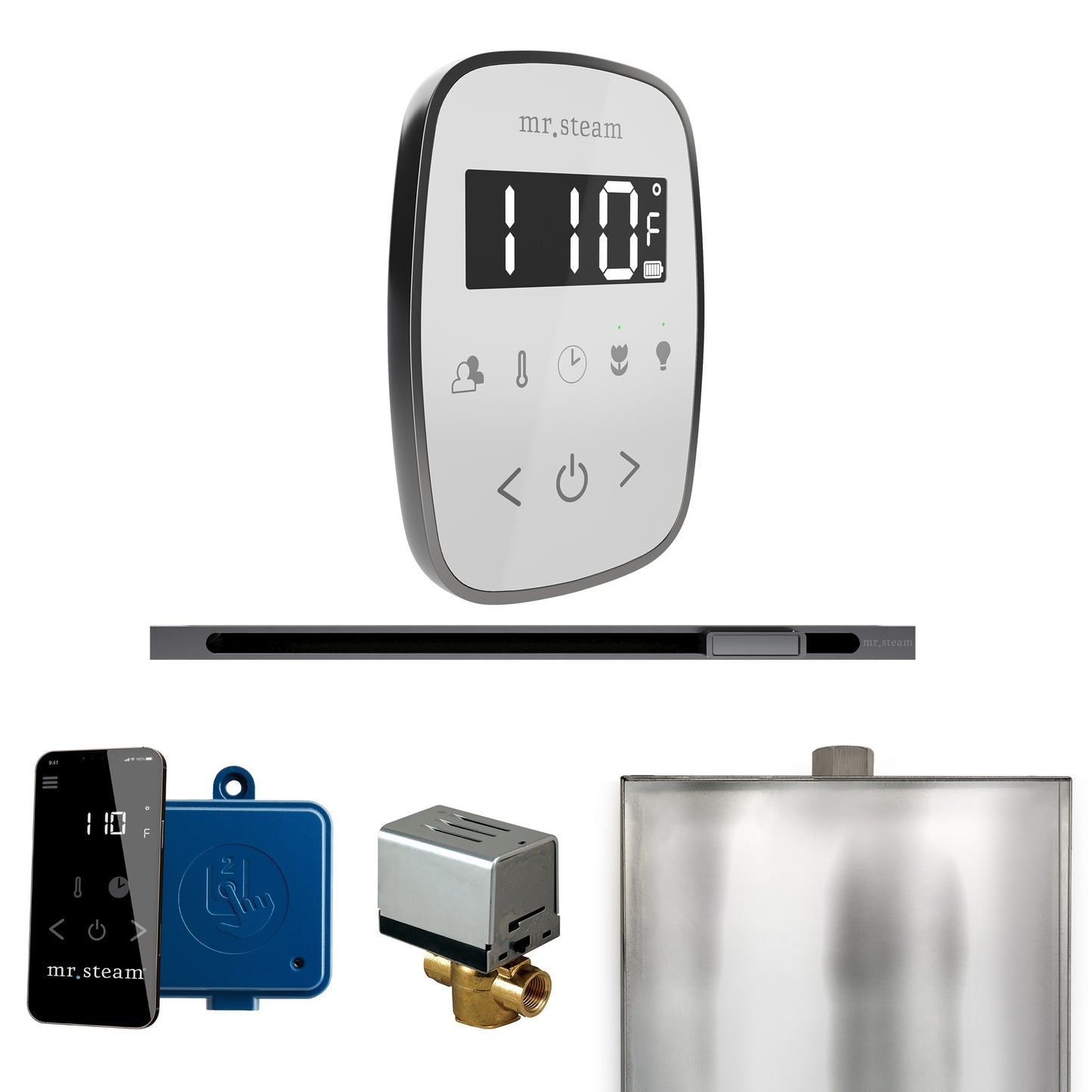 Mr. Steam BFL ButlerFlex Steam Shower Control Package with TempoFlex Control and Linear Steamhead