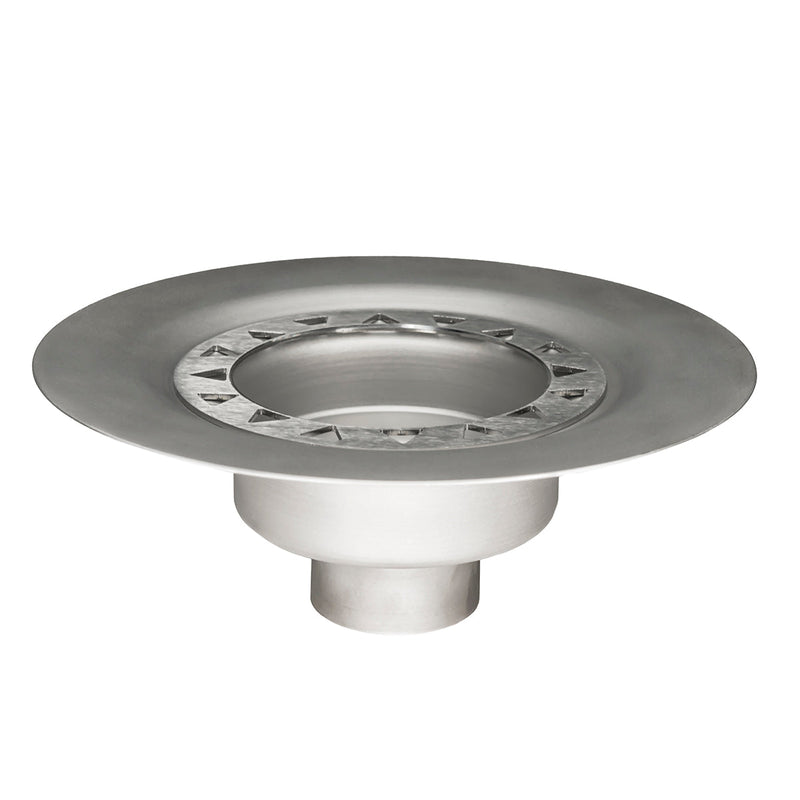 Infinity Drain BFS 42 Bonded Flange Stainless Steel 4" Throat, 2" Outlet
