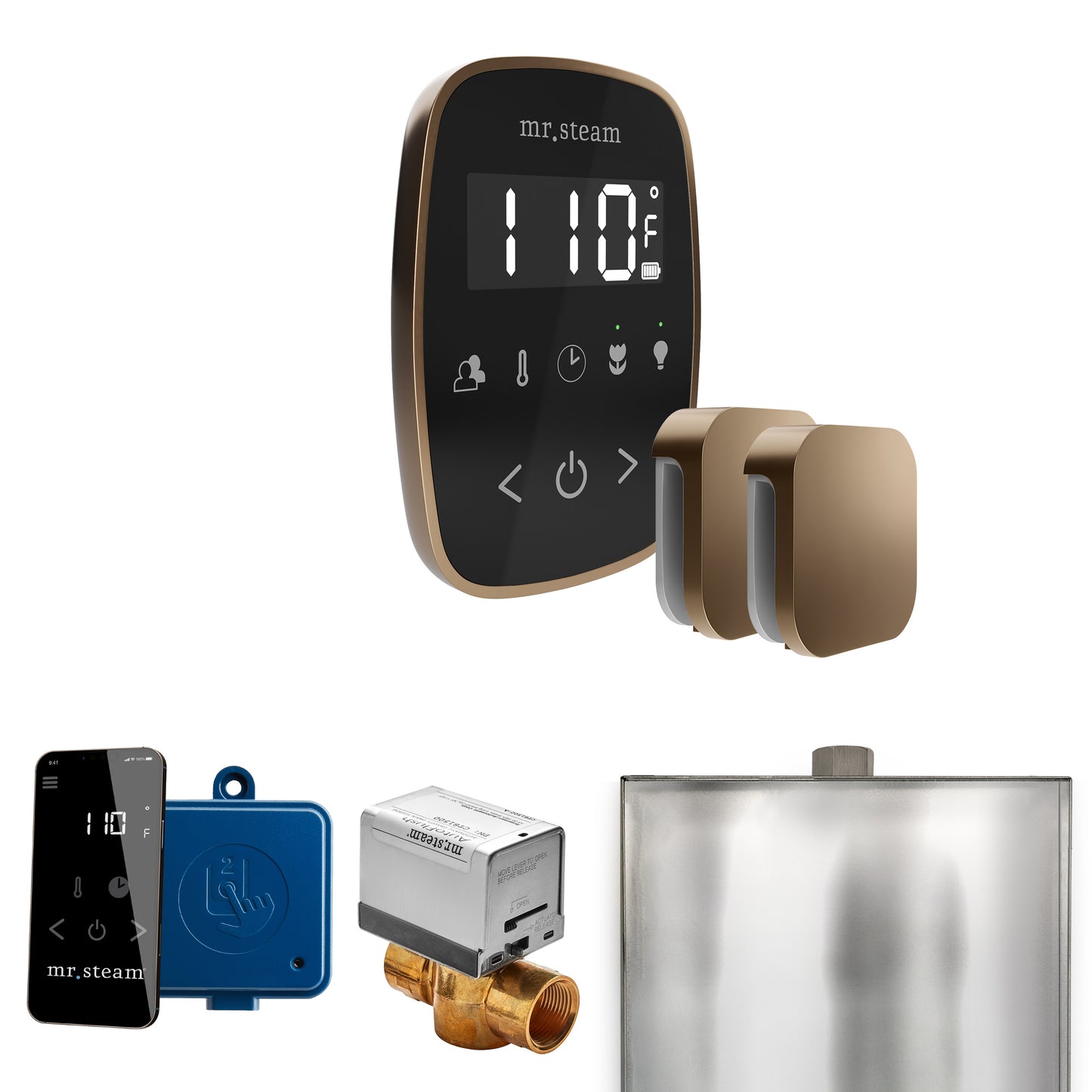 Mr. Steam BFX ButlerFlex Max Steam Shower Control Package with TempoFlex Control and Steamhead