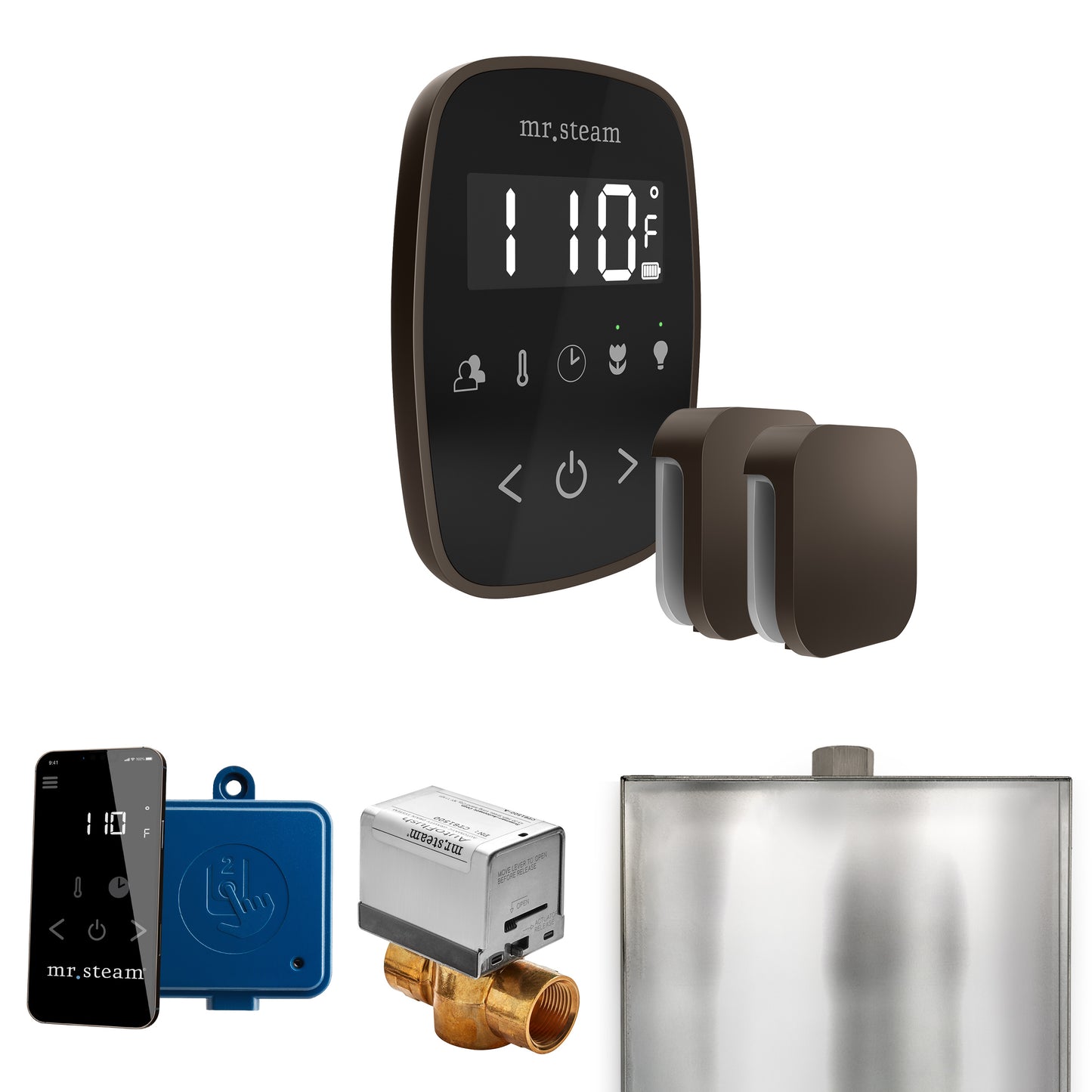 Mr. Steam BFX ButlerFlex Max Steam Shower Control Package with TempoFlex Control and Steamhead