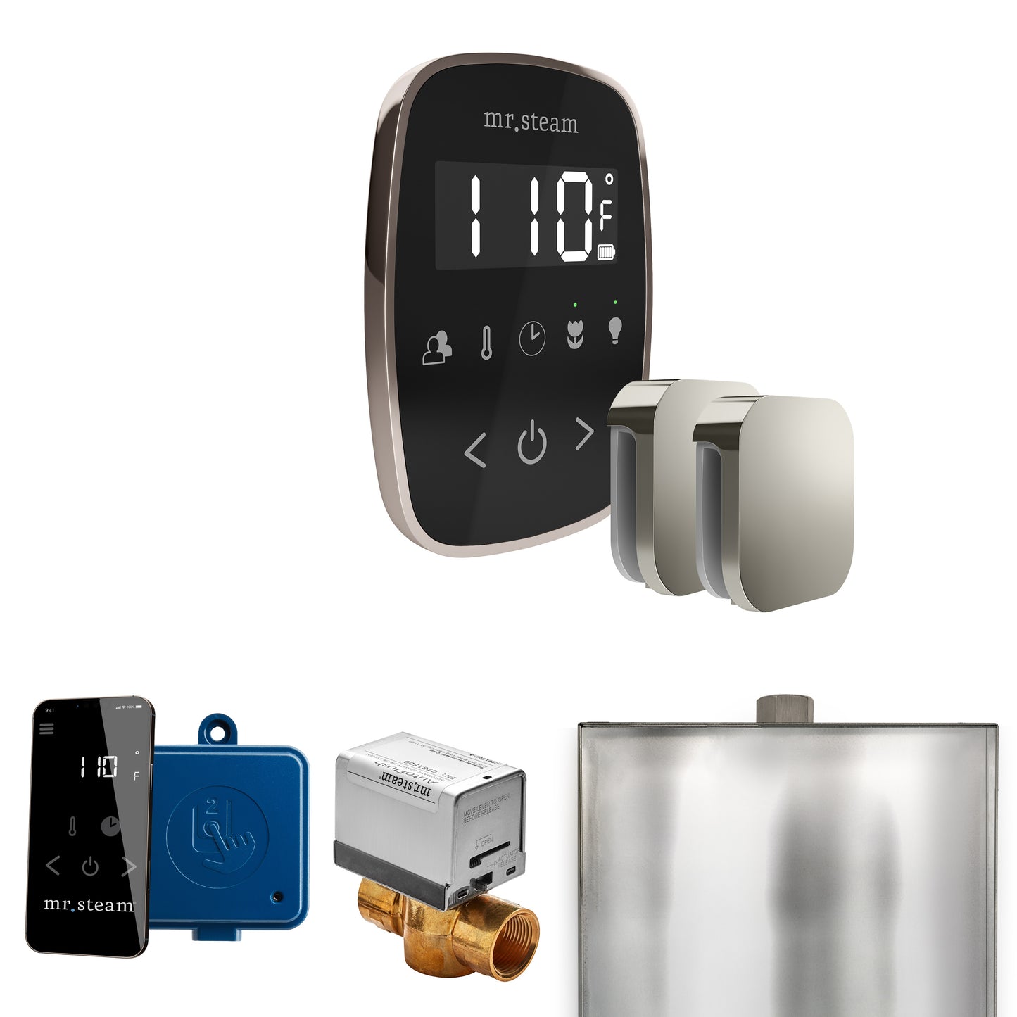 Mr. Steam BFX ButlerFlex Max Steam Shower Control Package with TempoFlex Control and Steamhead