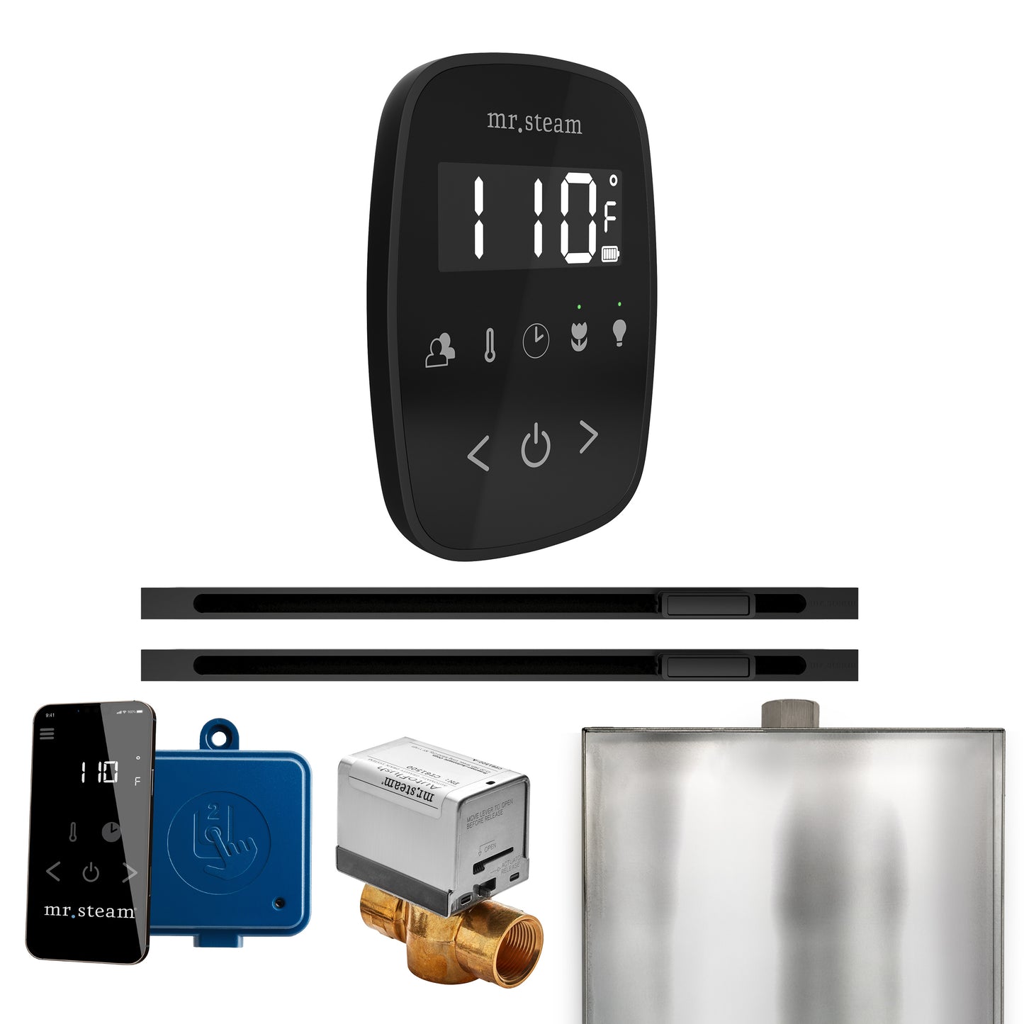 Mr. Steam BFXL ButlerFlex Max Steam Shower Control Package with TempoFlex Control and Linear Steamhead