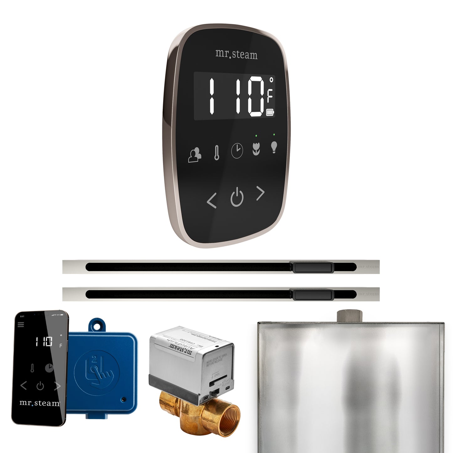 Mr. Steam BFXL ButlerFlex Max Steam Shower Control Package with TempoFlex Control and Linear Steamhead