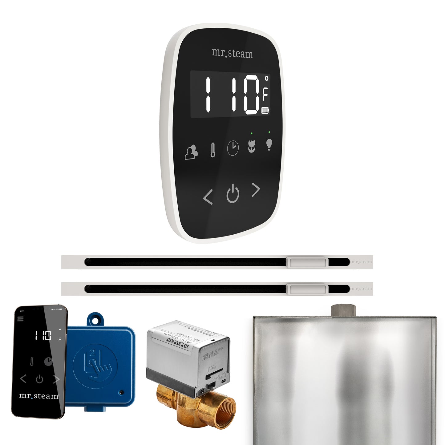 Mr. Steam BFXL ButlerFlex Max Steam Shower Control Package with TempoFlex Control and Linear Steamhead