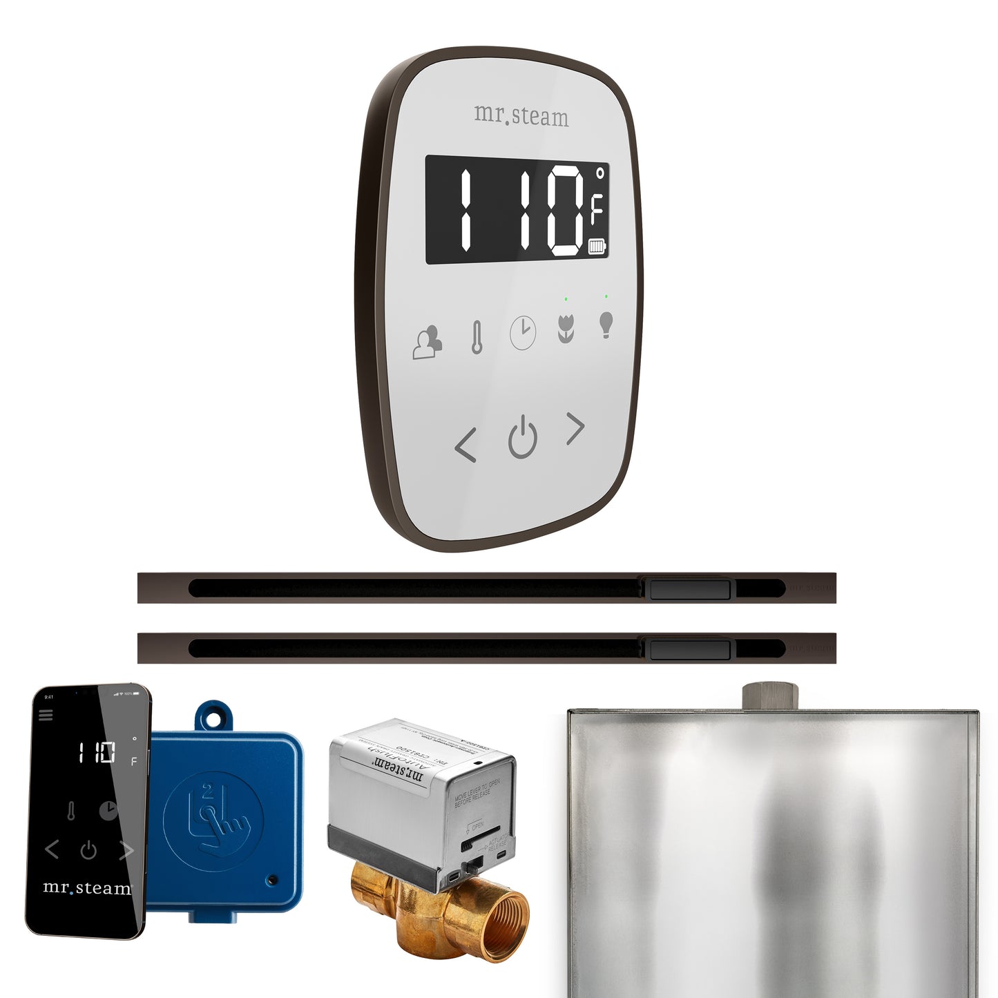 Mr. Steam BFXL ButlerFlex Max Steam Shower Control Package with TempoFlex Control and Linear Steamhead