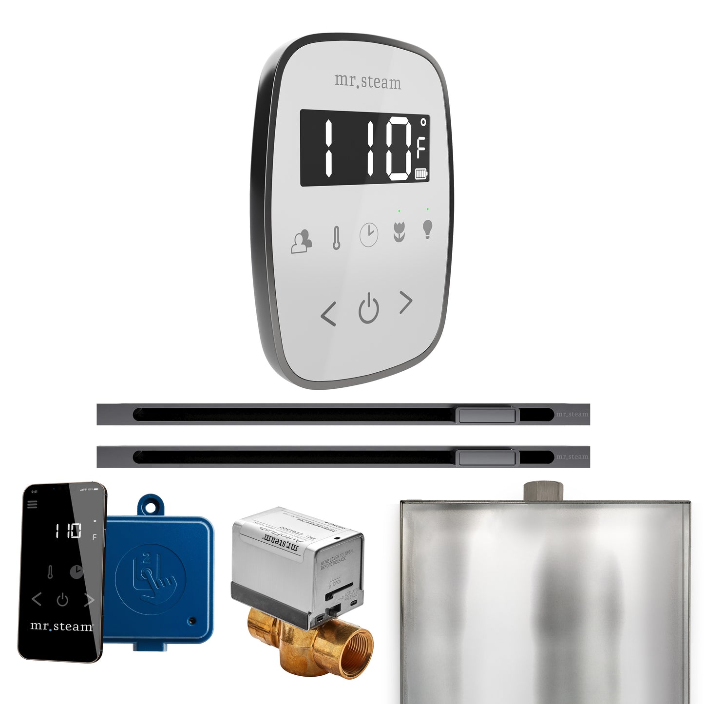 Mr. Steam BFXL ButlerFlex Max Steam Shower Control Package with TempoFlex Control and Linear Steamhead