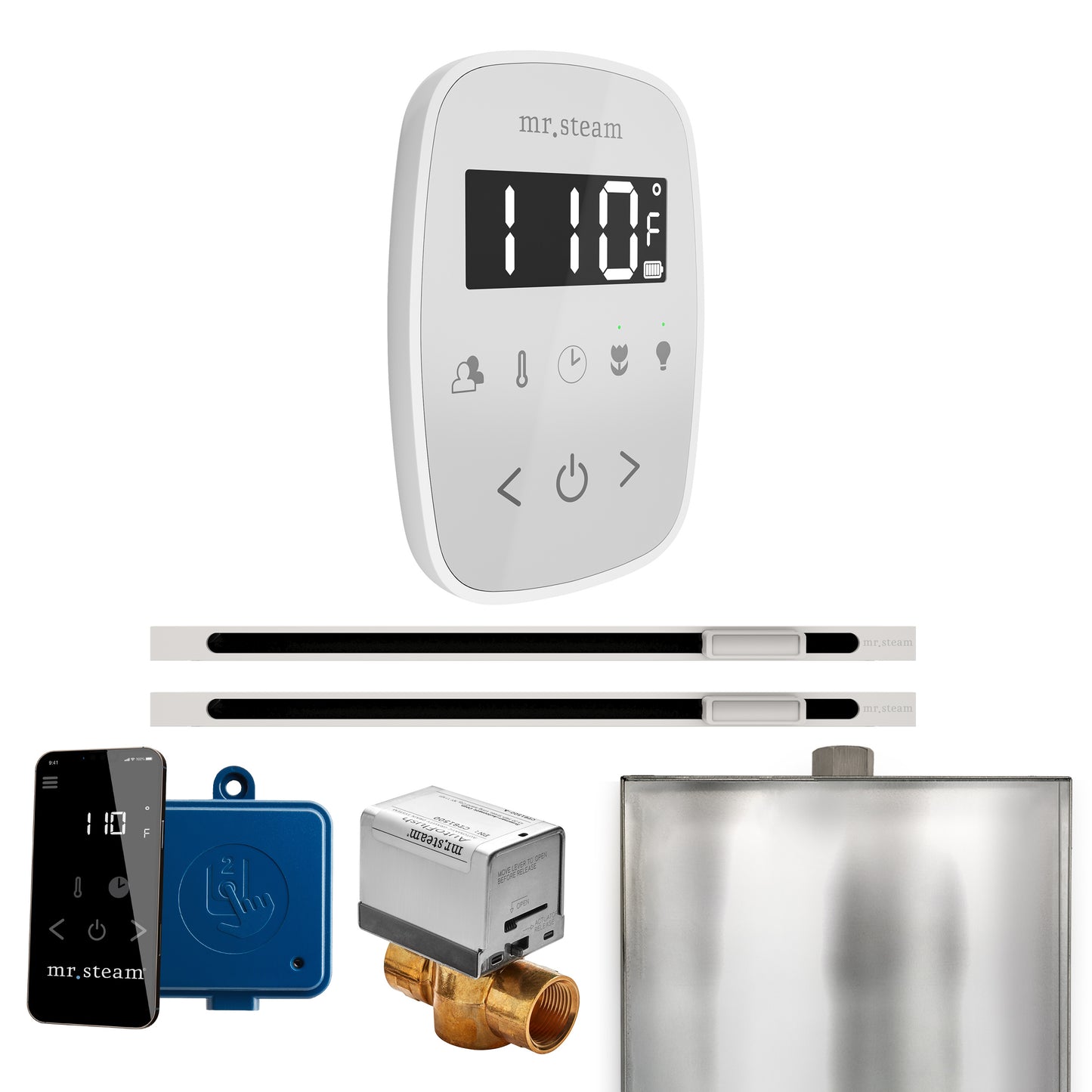 Mr. Steam BFXL ButlerFlex Max Steam Shower Control Package with TempoFlex Control and Linear Steamhead