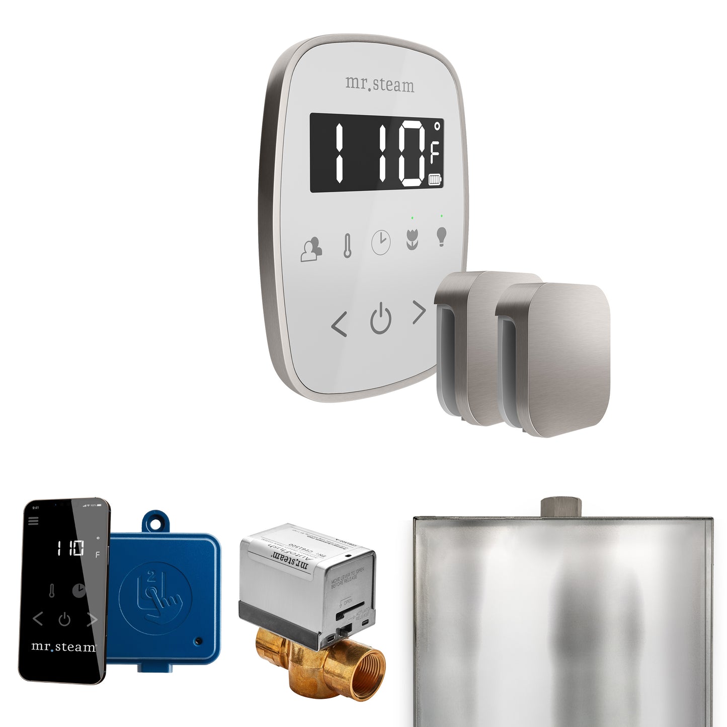 Mr. Steam BFX ButlerFlex Max Steam Shower Control Package with TempoFlex Control and Steamhead
