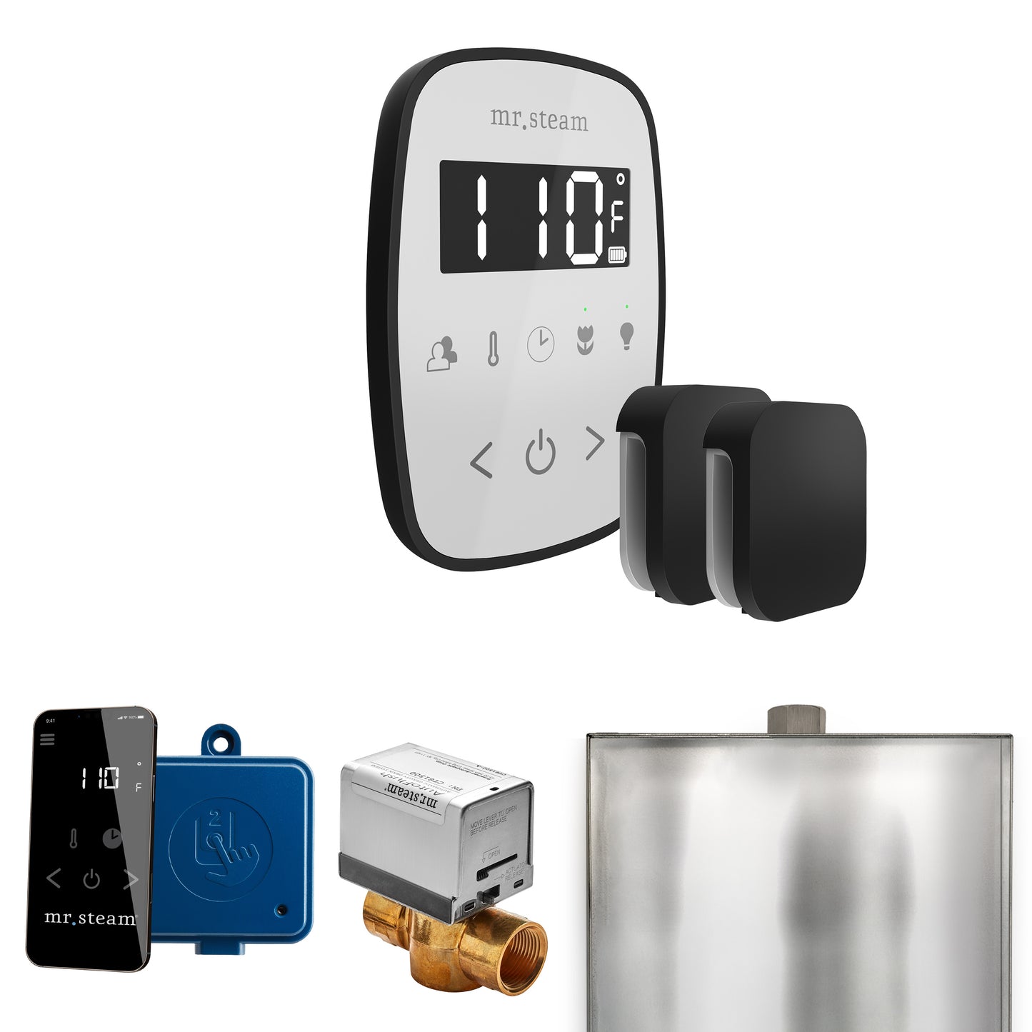 Mr. Steam BFX ButlerFlex Max Steam Shower Control Package with TempoFlex Control and Steamhead
