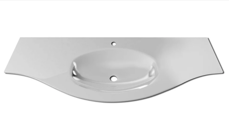 Baden Haus BHOV55G01 Olimpia, Vague Glass Basin 54" 1Ø Central Basin - Parent