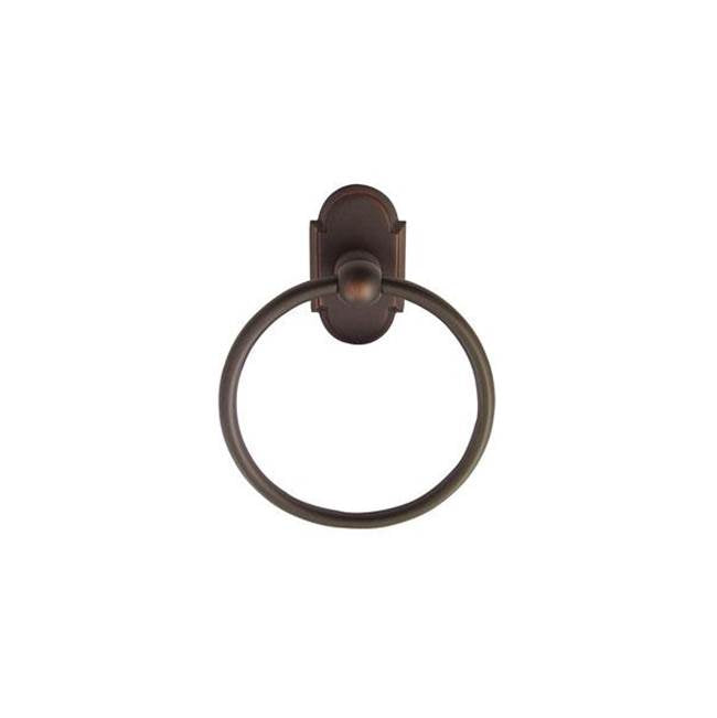 Emtek 260105 Brass Towel Ring , Arts and Crafts Rosette , 6-7/8" - Parent