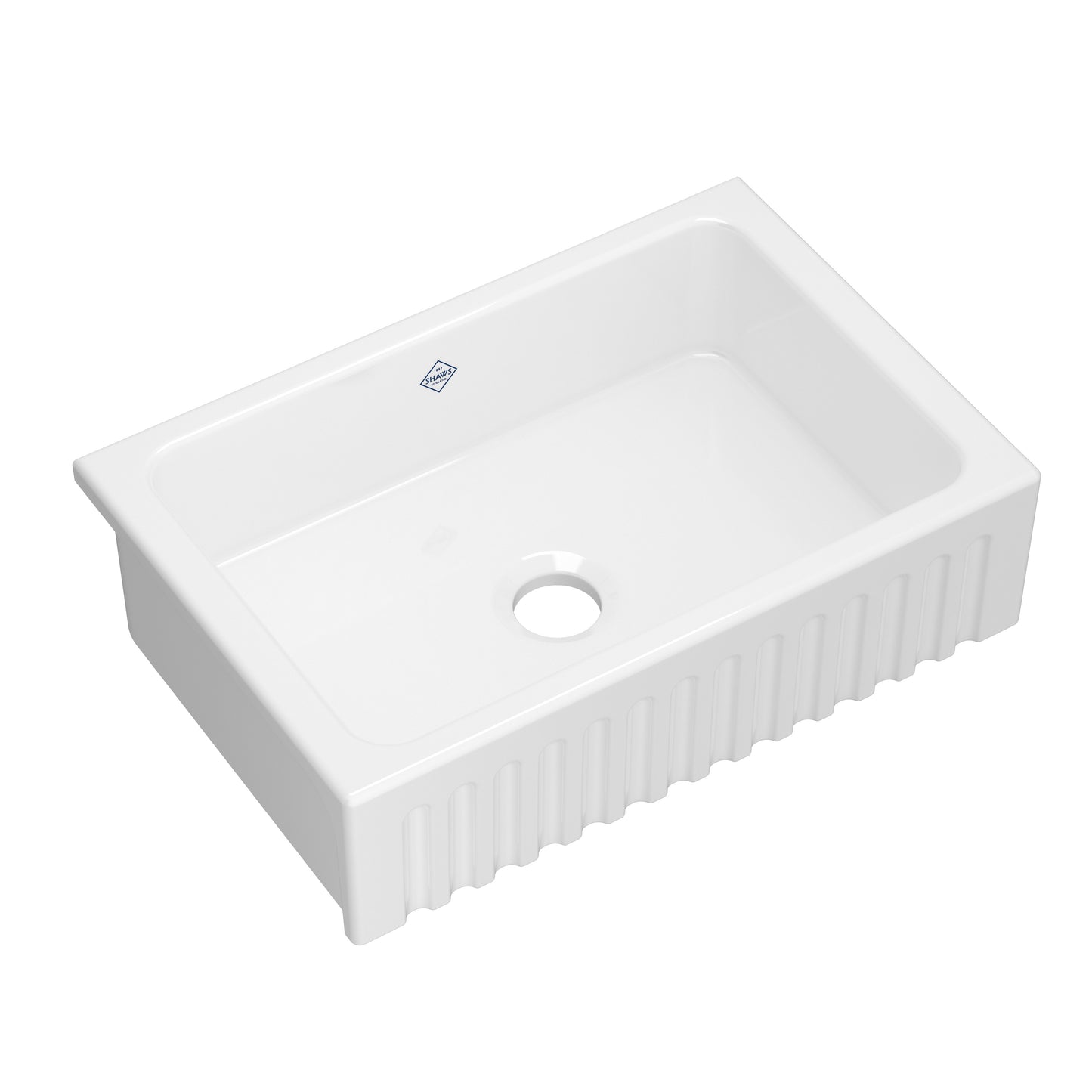Shaws BL3121WH 31" Single Bowl Apron Front Fireclay Kitchen Sink