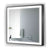 Krugg SOHO3636B LED Lighted Bathroom Frame Mirror With Defogger Black 36x36