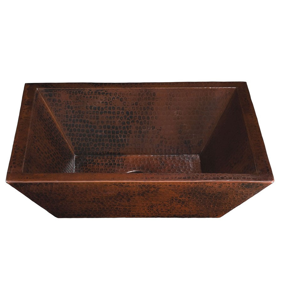 Thompson Traders BPV-1914BC Limited Editions Bath Diego II Rectangular Double Wall Handcrafted Copper Black Copper