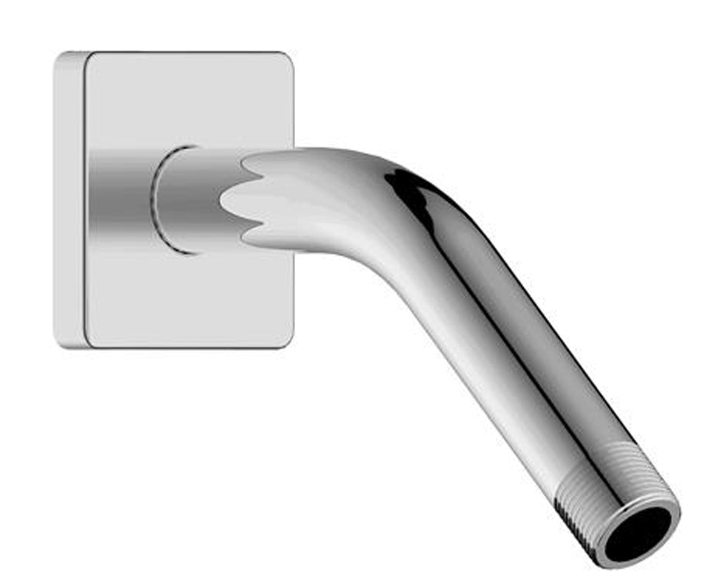 BARiL BRA-0612-14 6" Wall-Mounted Shower Arm, Square Flange - Parent
