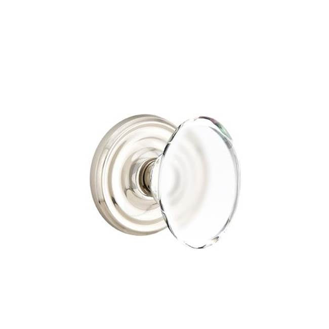 Emtek 8200HT Privacy , Regular Rosette , Hampton Crystal Knob - Parent