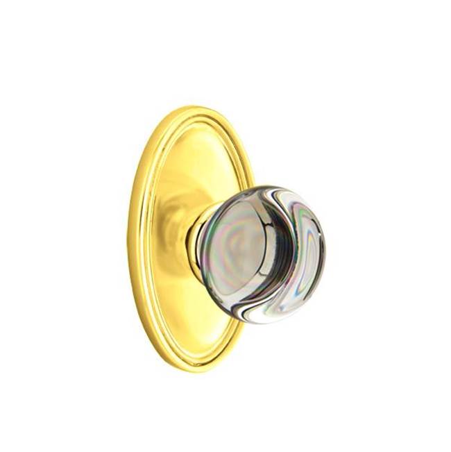 Emtek C8120PC Concealed , Passage , Oval Rosette , Providence Crystal Knob - Parent