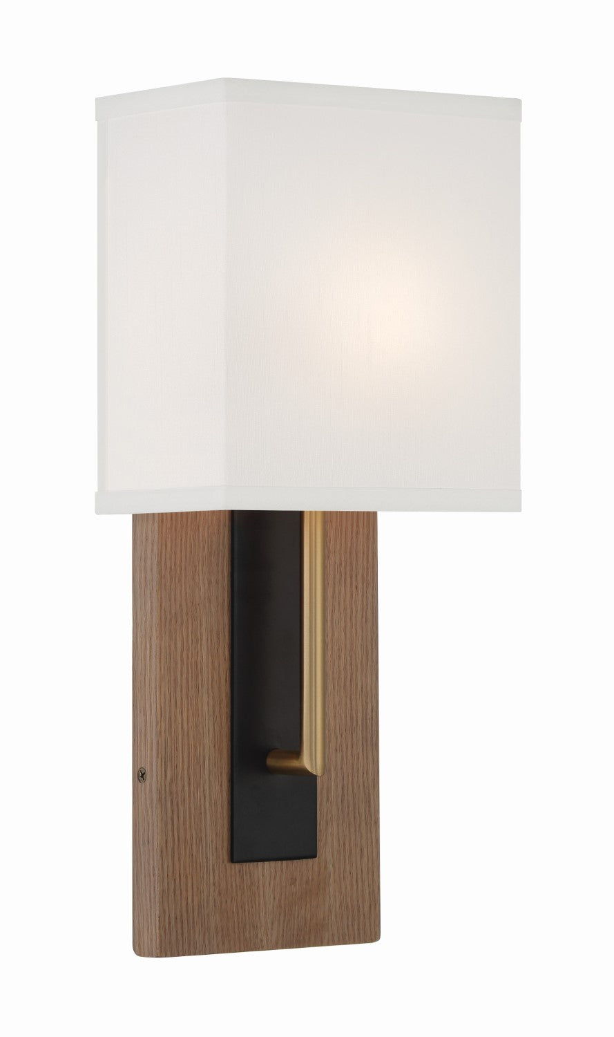 Crystorama BRE-A3633-MK-VG Brent 1 Light Sconce - Matte Black and Vibrant Gold