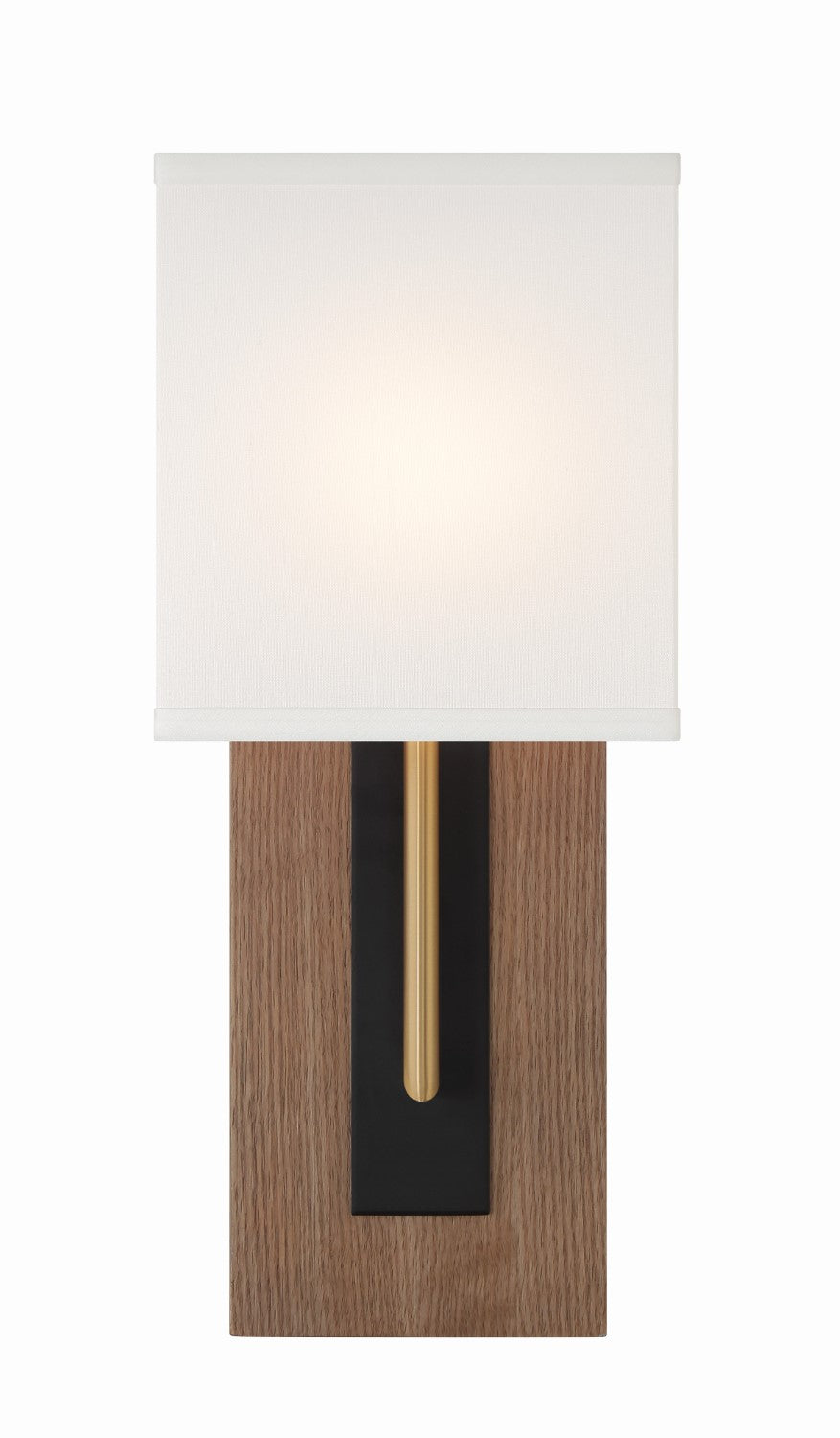 Crystorama BRE-A3633-MK-VG Brent 1 Light Sconce - Matte Black and Vibrant Gold
