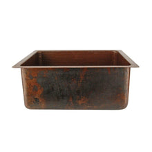Load image into Gallery viewer, Premier Copper 20&quot; Hammered Copper Kitchen/Bar/Prep Single Basin Sink