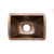 Premier Rectangle Copper Prep Sink/3.5" Drain BRECDB3