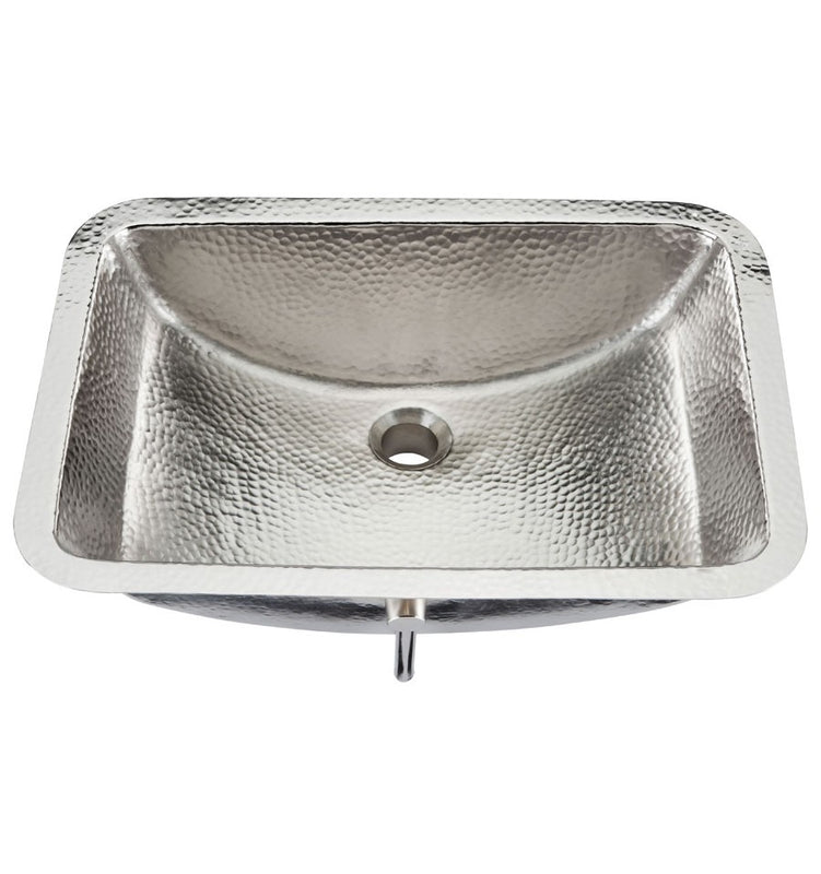 Thompson Traders BRU-2115BRN Limited Editions Bath Starr Handcrafted Brushed Nickel Rectangular Hammered Nickel