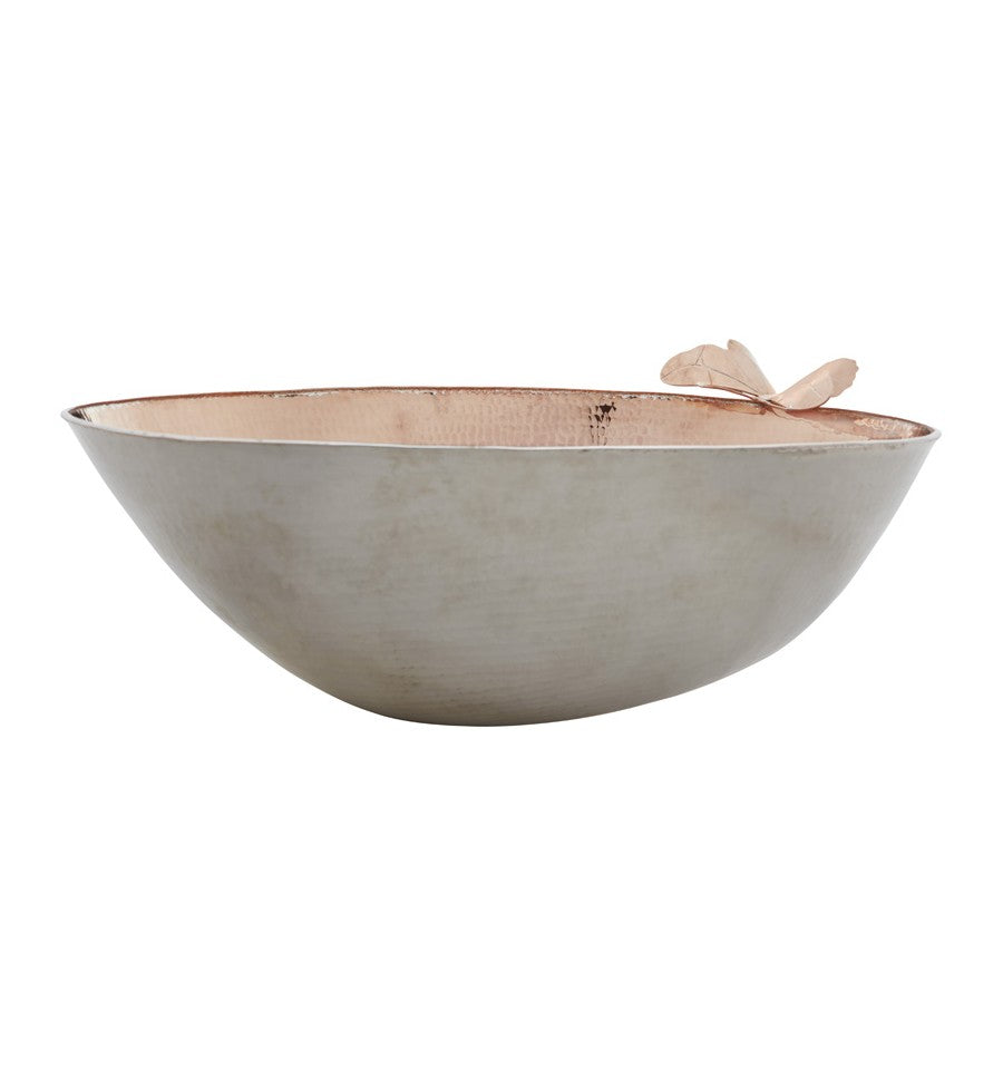 Thompson Traders BRV-1914TT Legacy Bath Ovalo Handcrafted Oval Bath Vessel Bowl Rose Gold interior/Nickel exterior