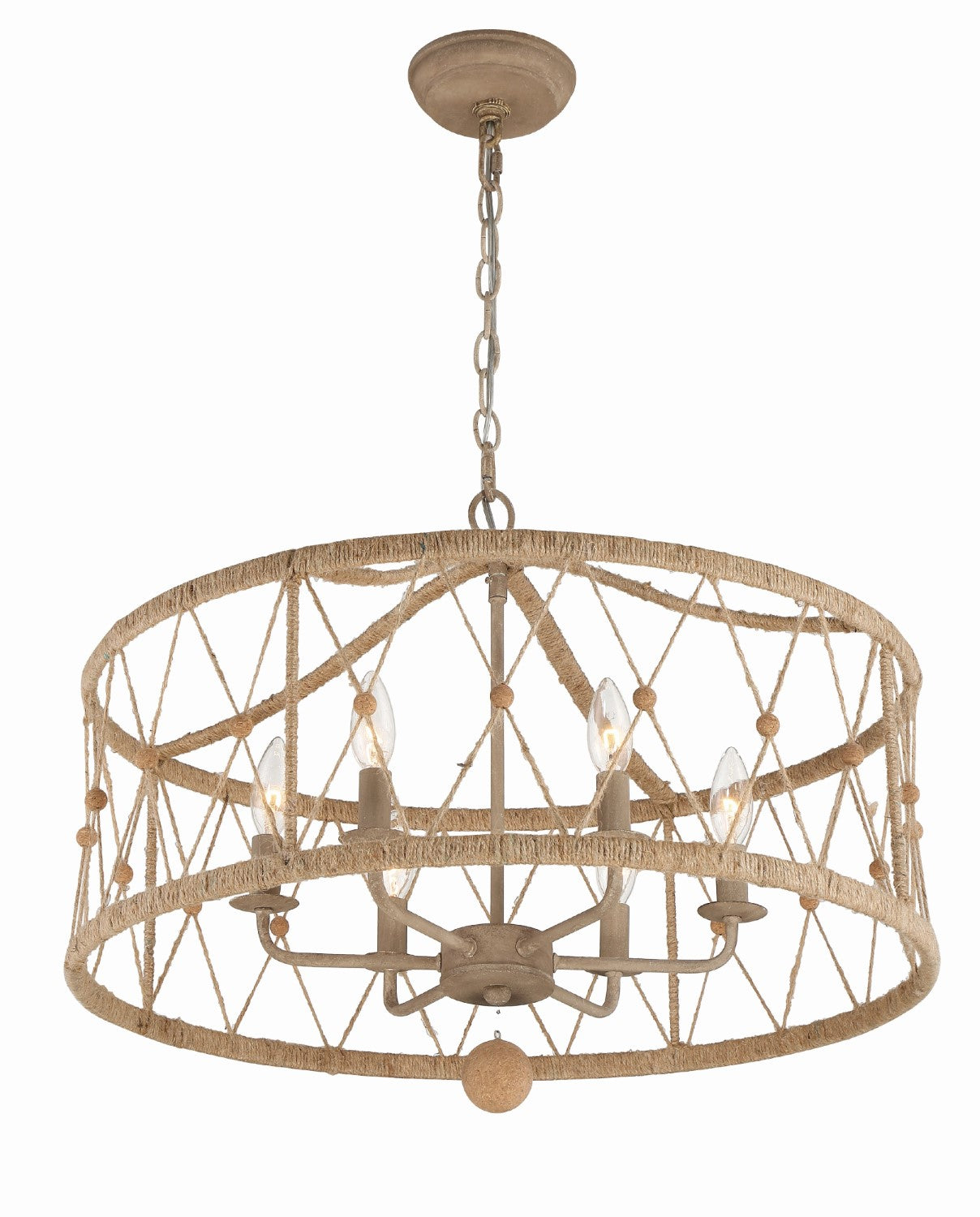 Crystorama BRX-B7906-BS Brixton 6 Light Chandelier - Burnished Silver