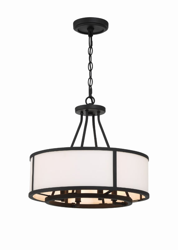 Crystorama BRY-8004-BF Bryant 4 Light Chandelier - Black Forged